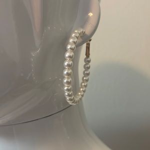 Pearl Hoop Earrings